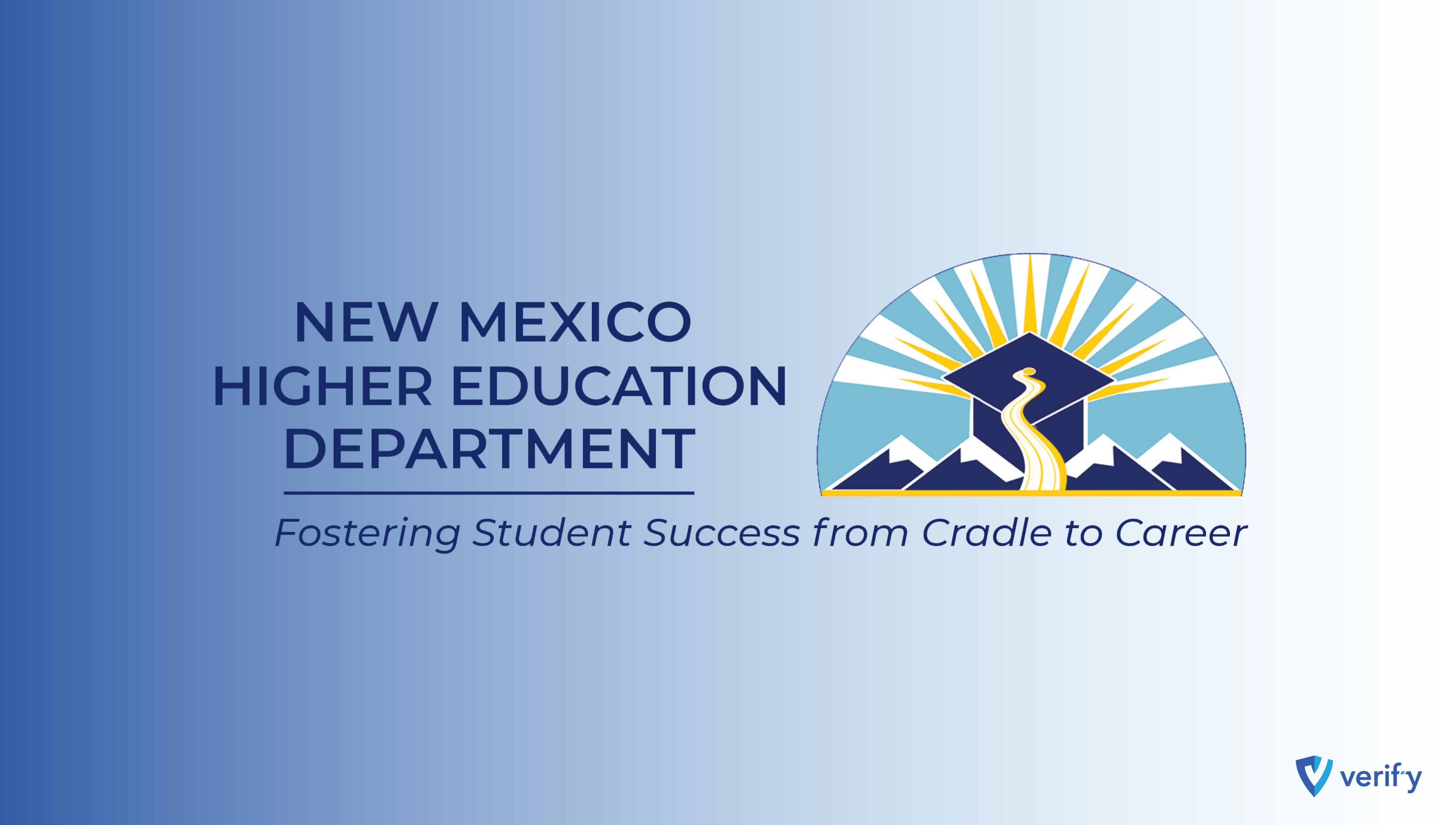 New Mexico Higher Education Department logo and Verif-y logo