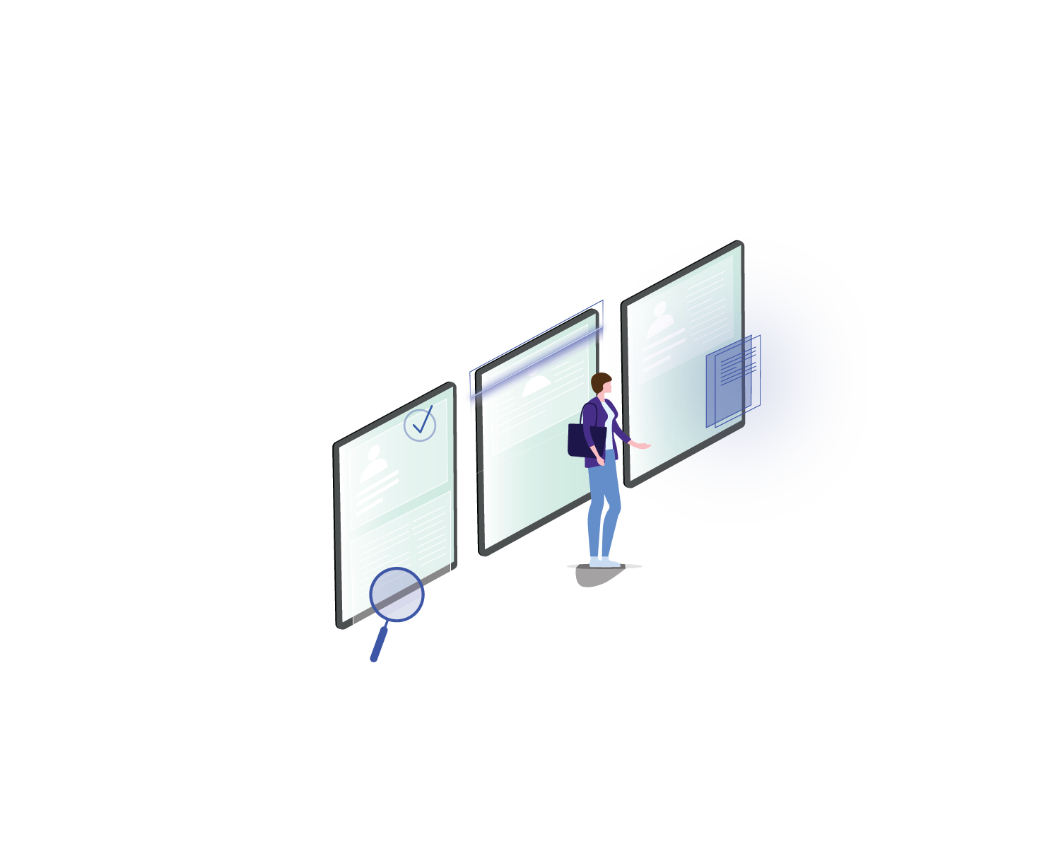 background check illustration technology